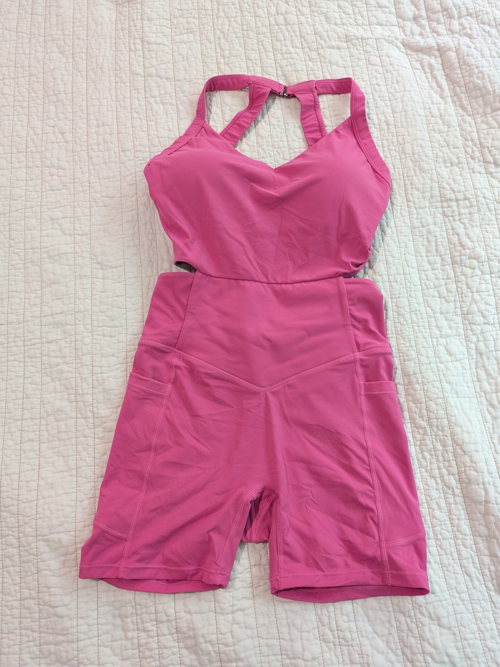 HALARA Hot Pink Athletic Jumpsuit Romper